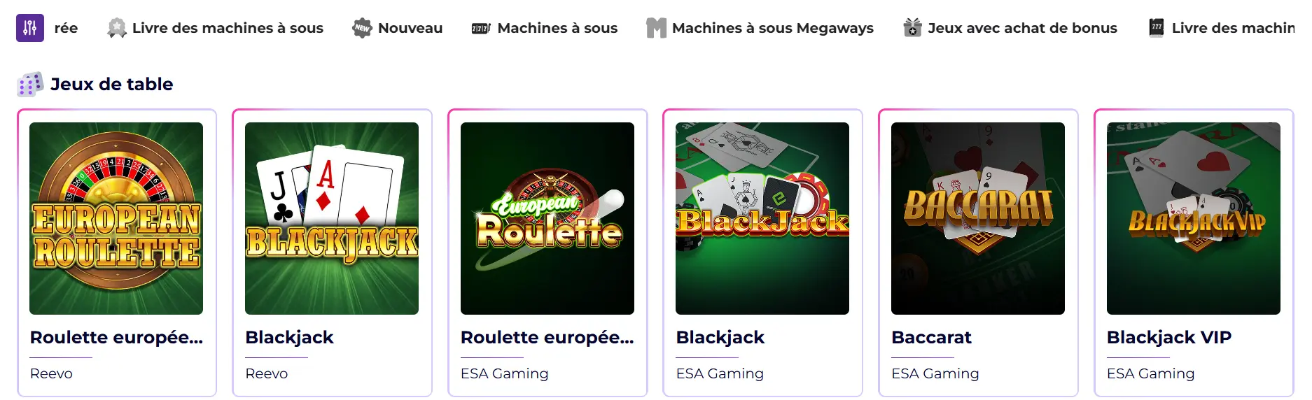 slotsroyal casino jeux de table